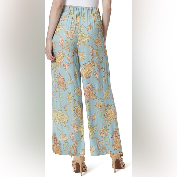 JS Flowy Marine Blue Floral Wide Leg - Picture 3 of 11